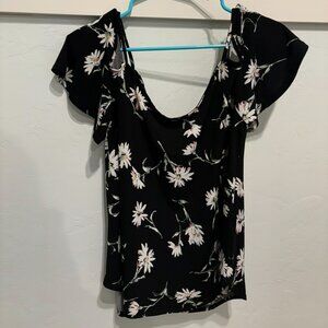 NWT Black off shoulder top